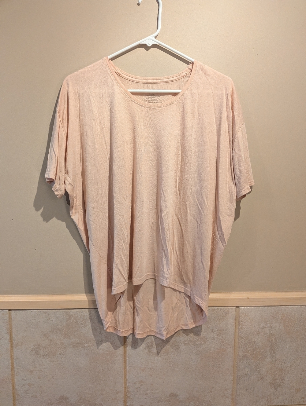 Dolman Tee, Blush Pink, Size M